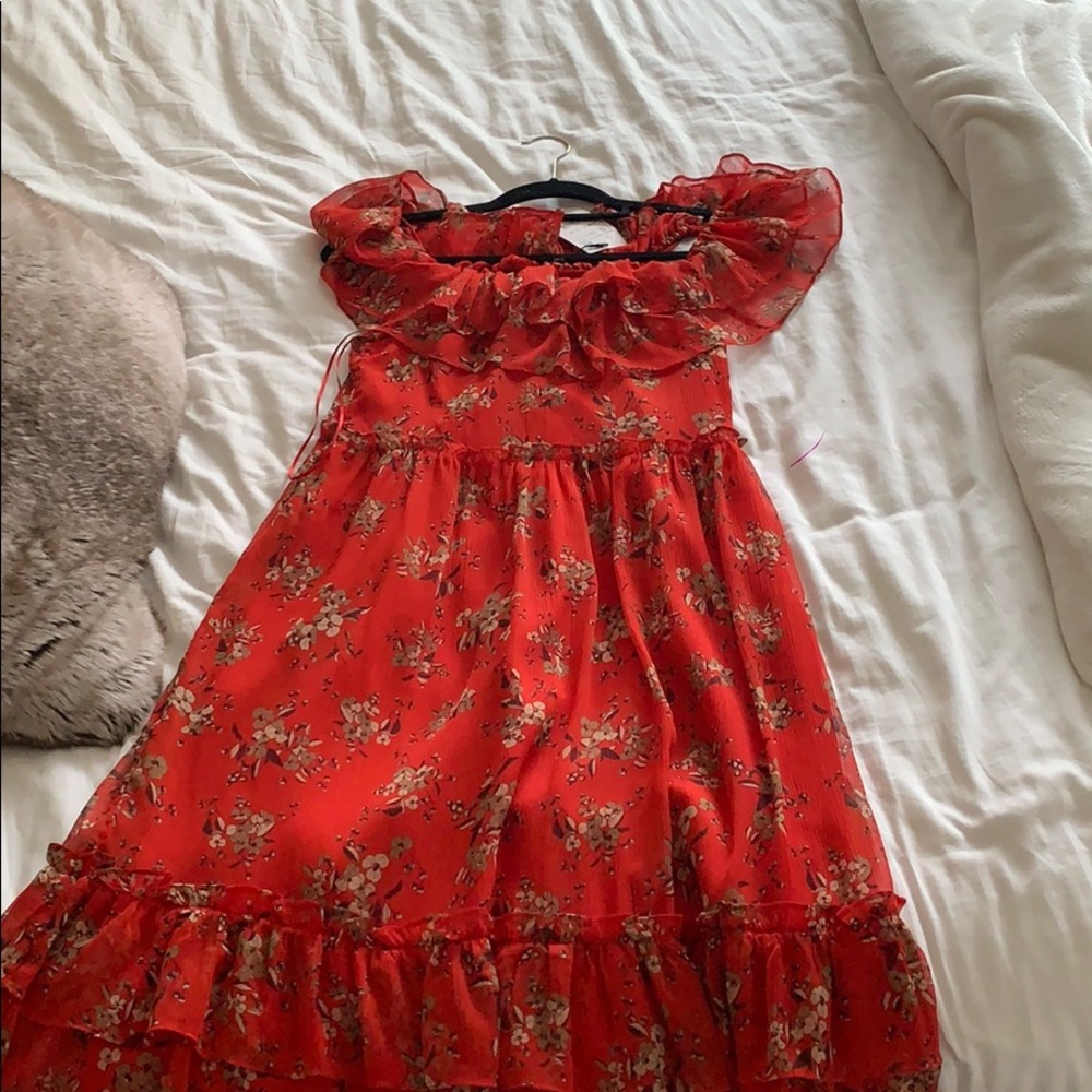 Long red Zara dress